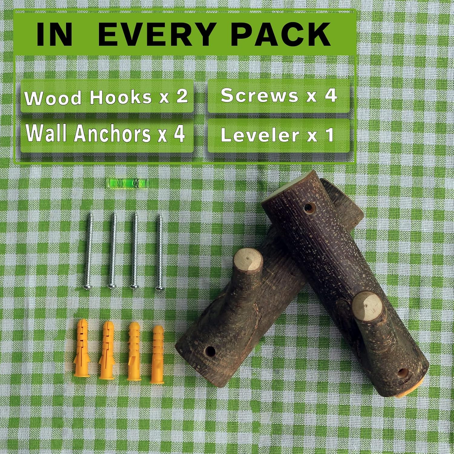 FIREHOOK Gun Rack Wall Mount, Natural Hardwood Gun Racks for Rifle Bow, Handmade Gun Wall Mount for Shotguns with Wider Buttstocks/Accessories,Rifle Rack for Storage Display