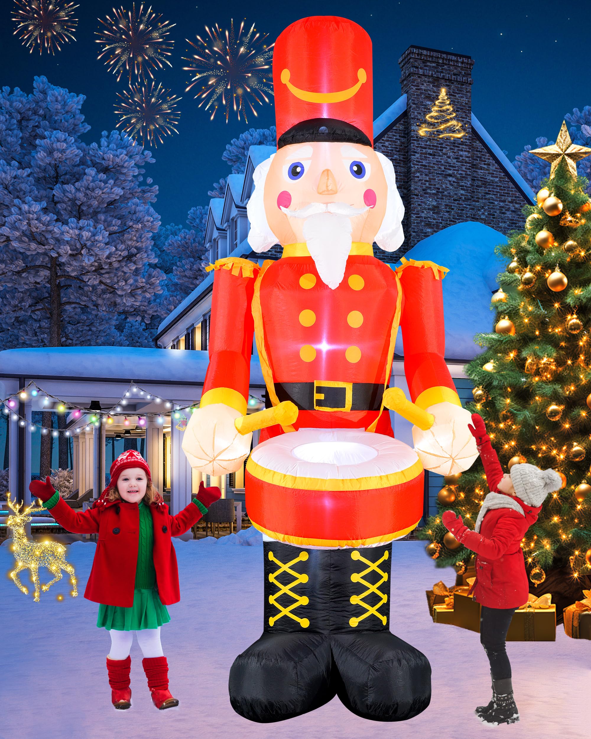 Arche de Noël gonflable géante de 3,7 m VCOKEN décoration extérieur maison
