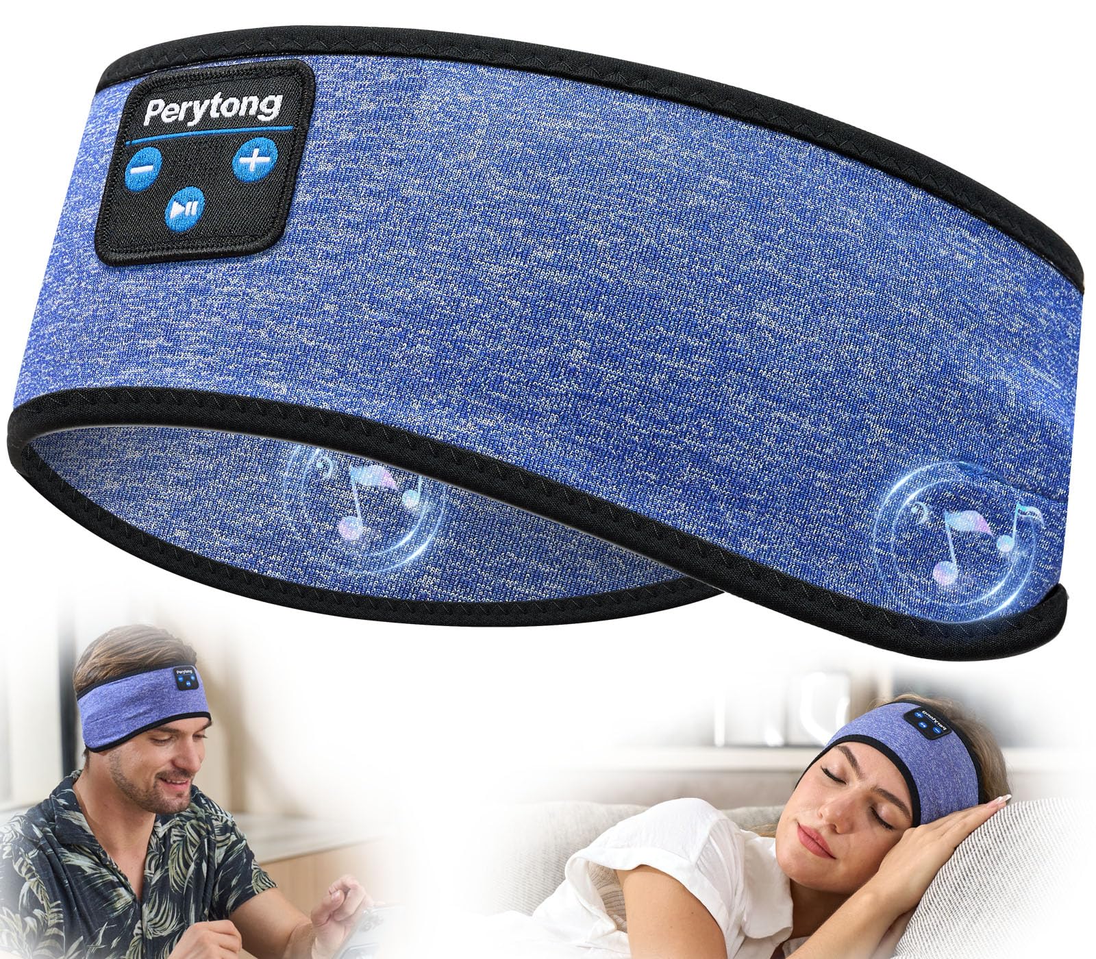 Sleep Headphones | Bluetooth 5.4 Headband | Wireless Earbuds Earphones Sweat Resistant with Ultra-Thin HD Stereo Speaker, Headphone Band for Side Sleepers Workout Running Tech Gadgets Unique Gifts