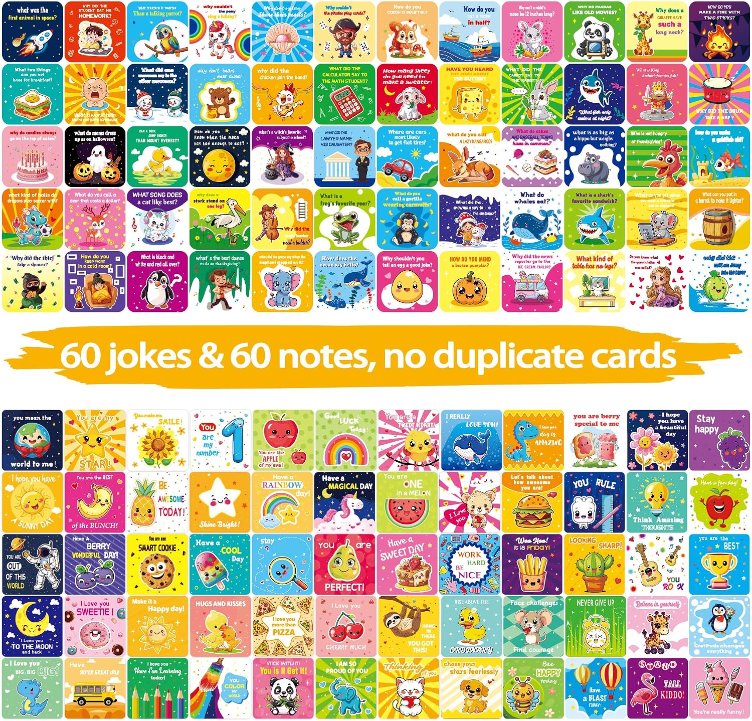 Gaccap Lunch Box Notes Jokes Kids