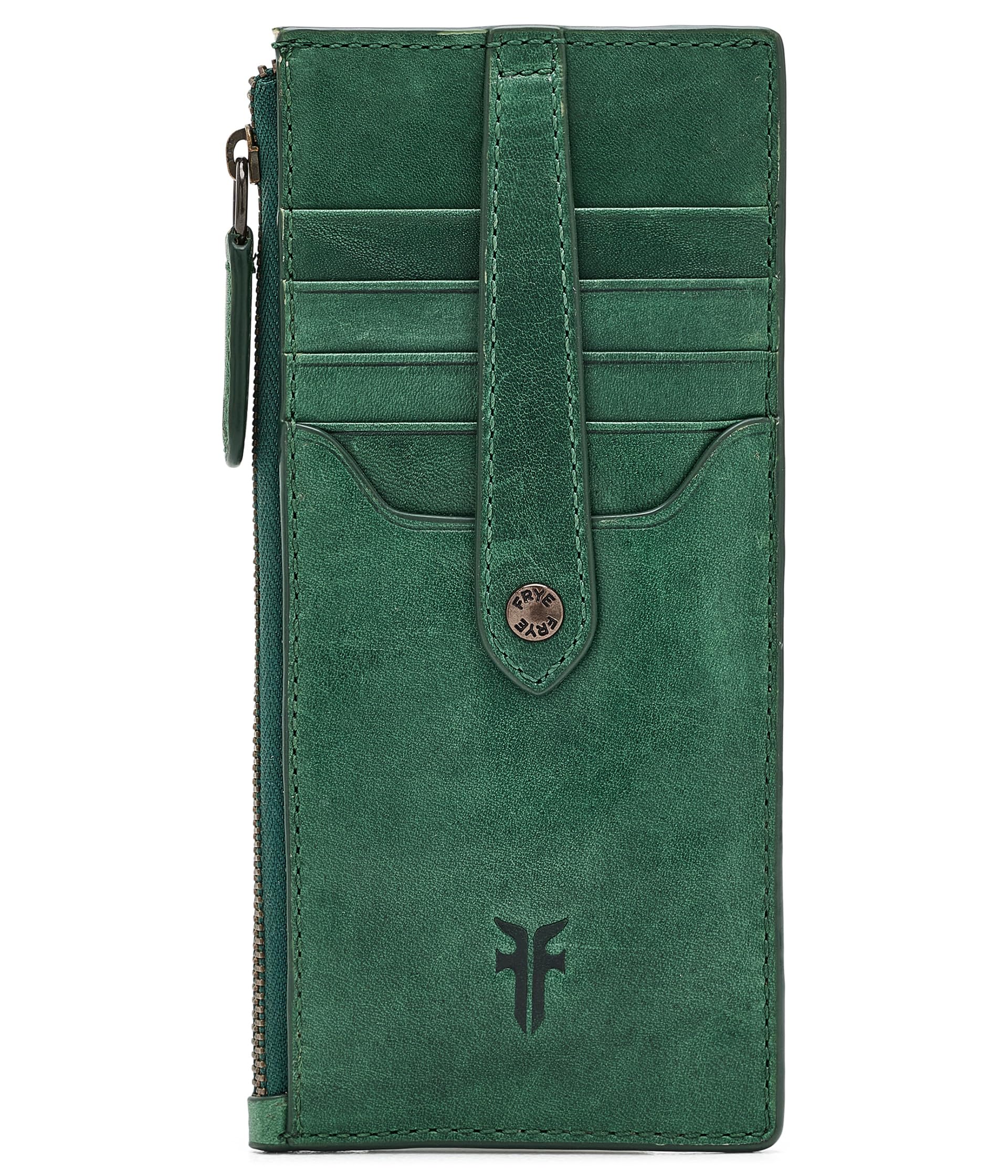 Frye Women's Melissa Snap Card Wallet Forest One Size