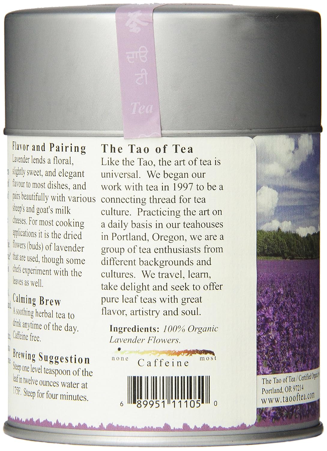 The Tao of Tea Lavender Herbal Tea (2.0 Ounce) and Hibiscus Ginger Tea (3.0 Ounce)
