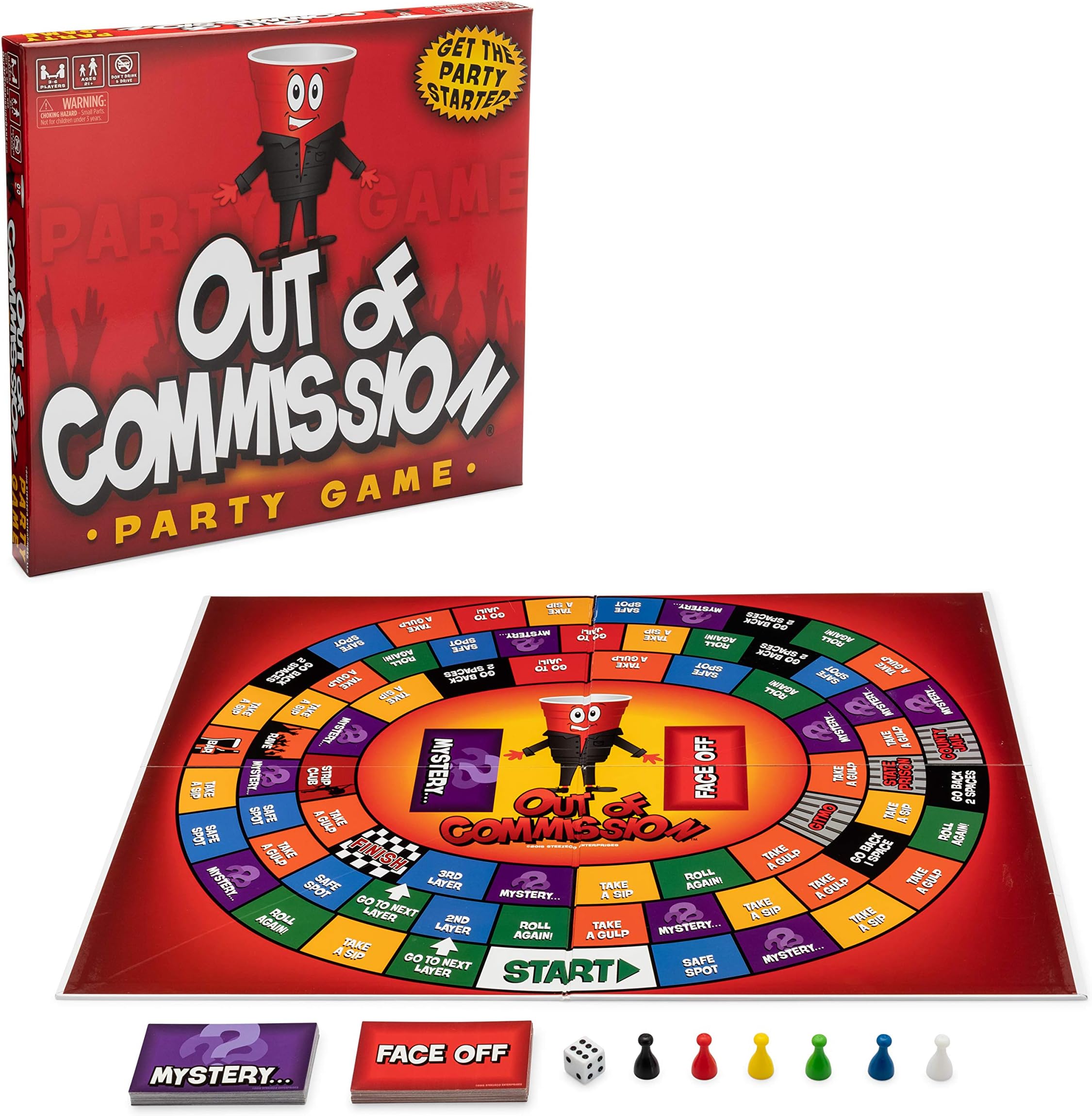 OUT OF COMMISSION Party Game [a Drinking Board Game for Adults]