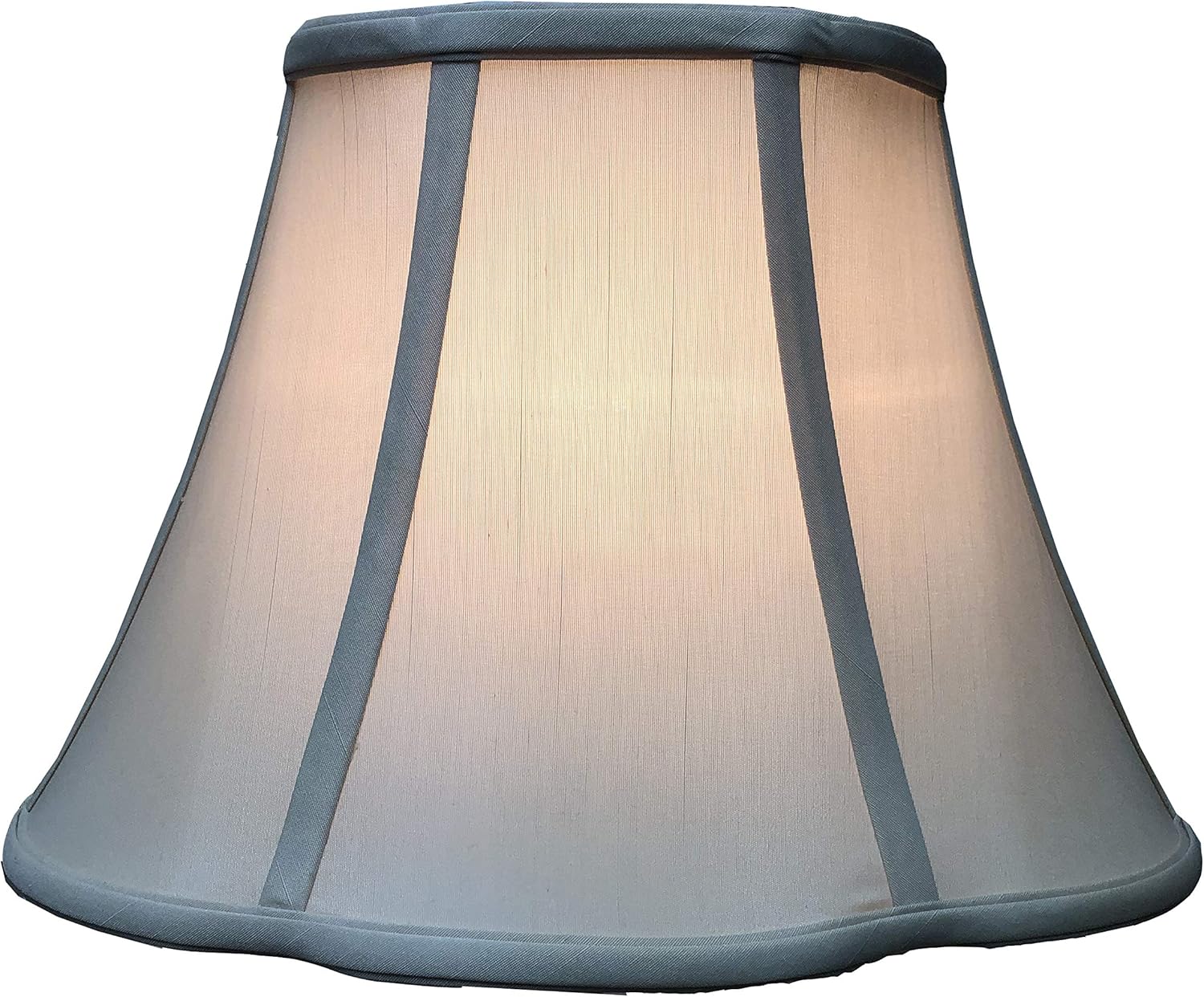 Royal Designs Flare Bottom Fancy Oval Lamp Shade, Beige, (4.5 x 7)" x (14 x 8)" x 10", BS-731-14BG