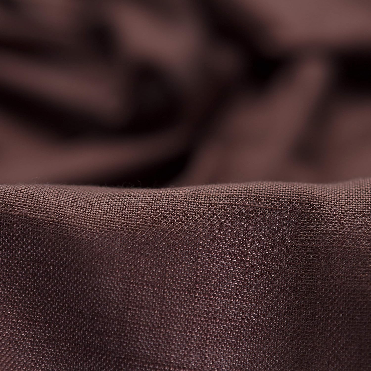 Chanasya Premium 2-Panel Soft Textured Semi Sheer Curtains for Window Living Room Bedroom Kitchen Office - Natural Light Filtering Privacy Window Treatment Drapes - 52 x 63 Inches Long - Brown