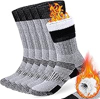 COZIA Merino Wool Socks Men Women - Warm Thermal Hiking Boot Socks 3 Pairs, Itch-Free Cushioned Comfort