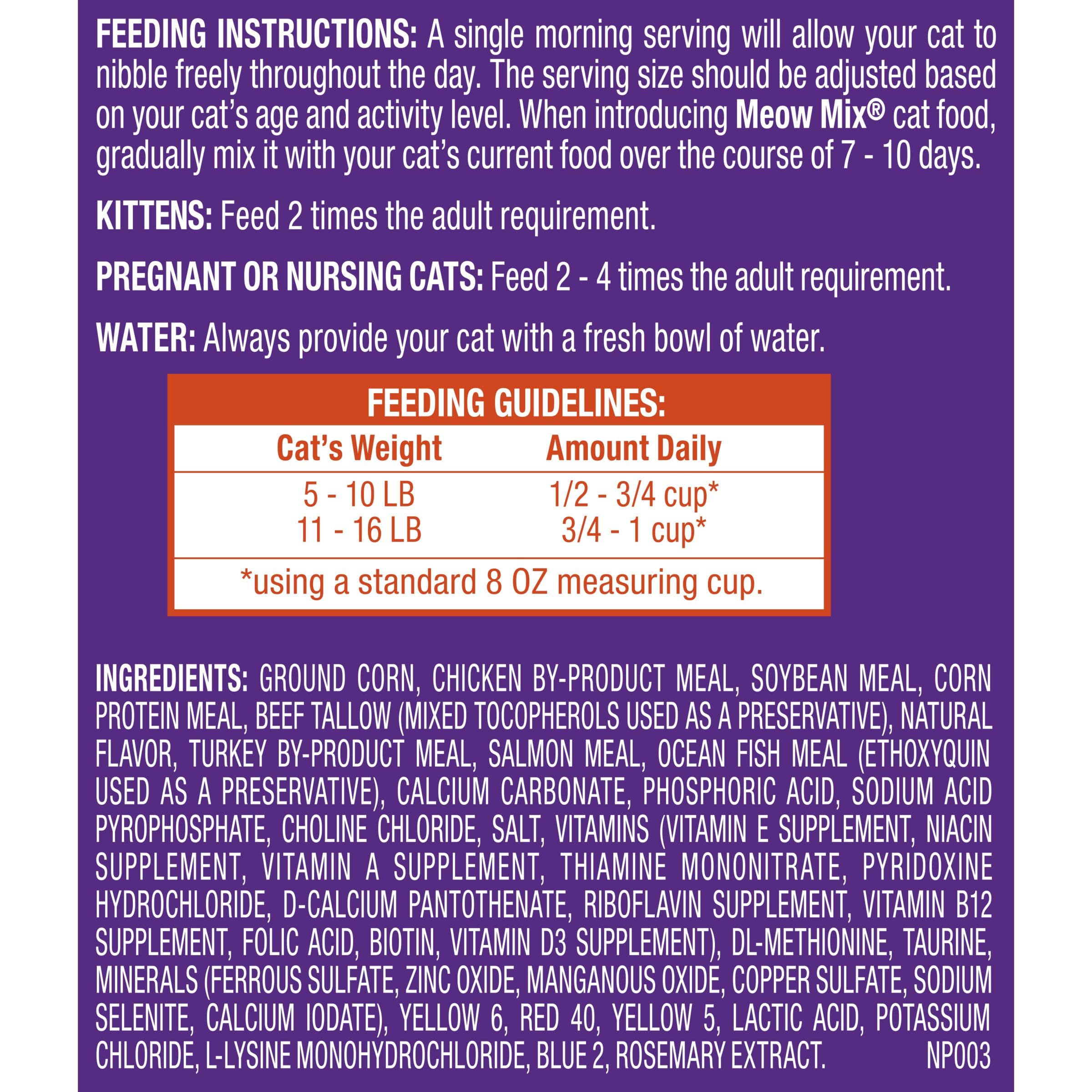 Meow Mix Original Choice - Alimento seco para Gatos, Bolsa de 6.5 Libras