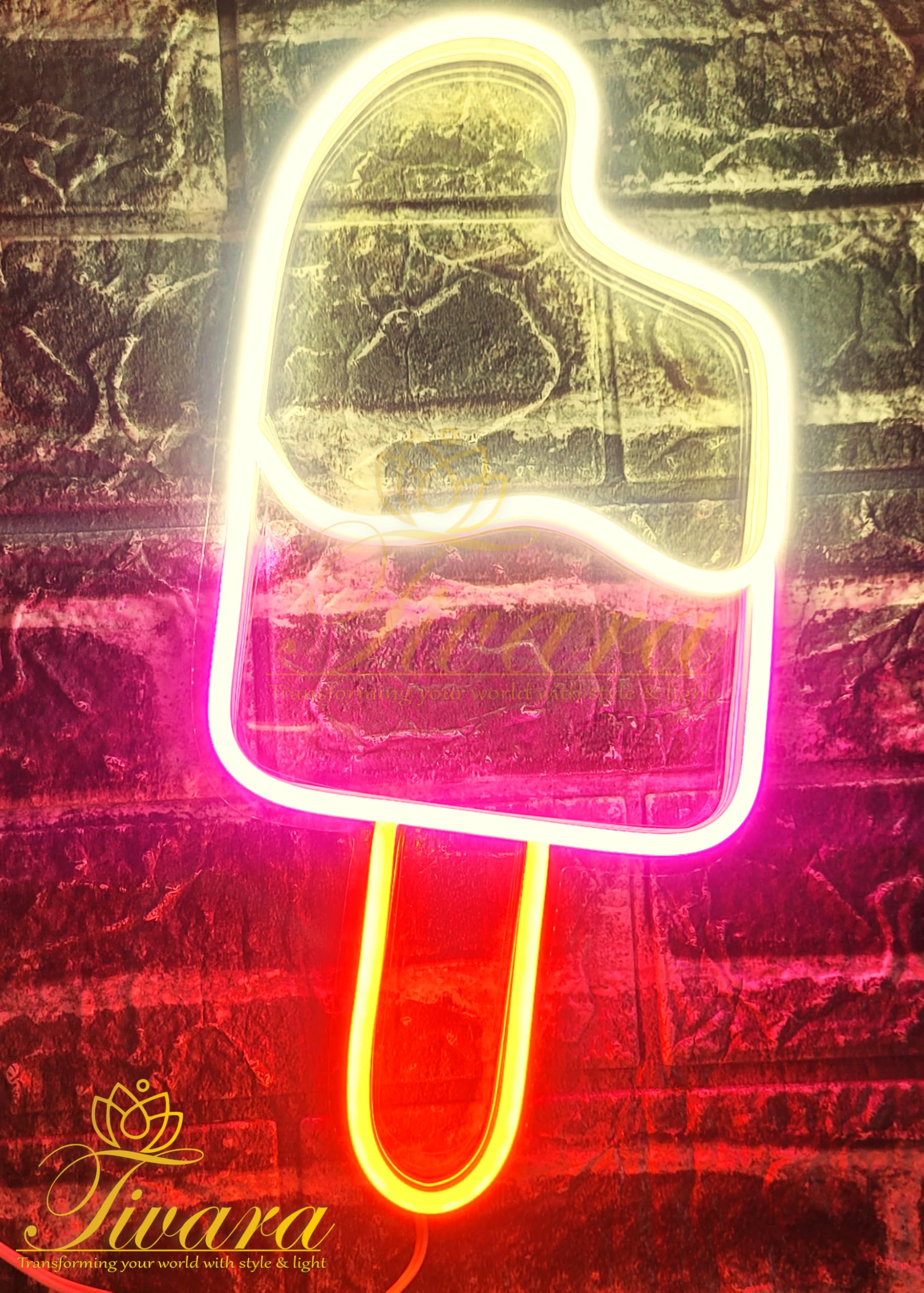 Ice Cream Neon Sign, Popsicle LED Light for Wall Decor, Ice Cream Bar Neon Sign for Café, Shop, Bedroom Aesthetic Lighting with Free Adapter, 12 Month Warranty-image-22
