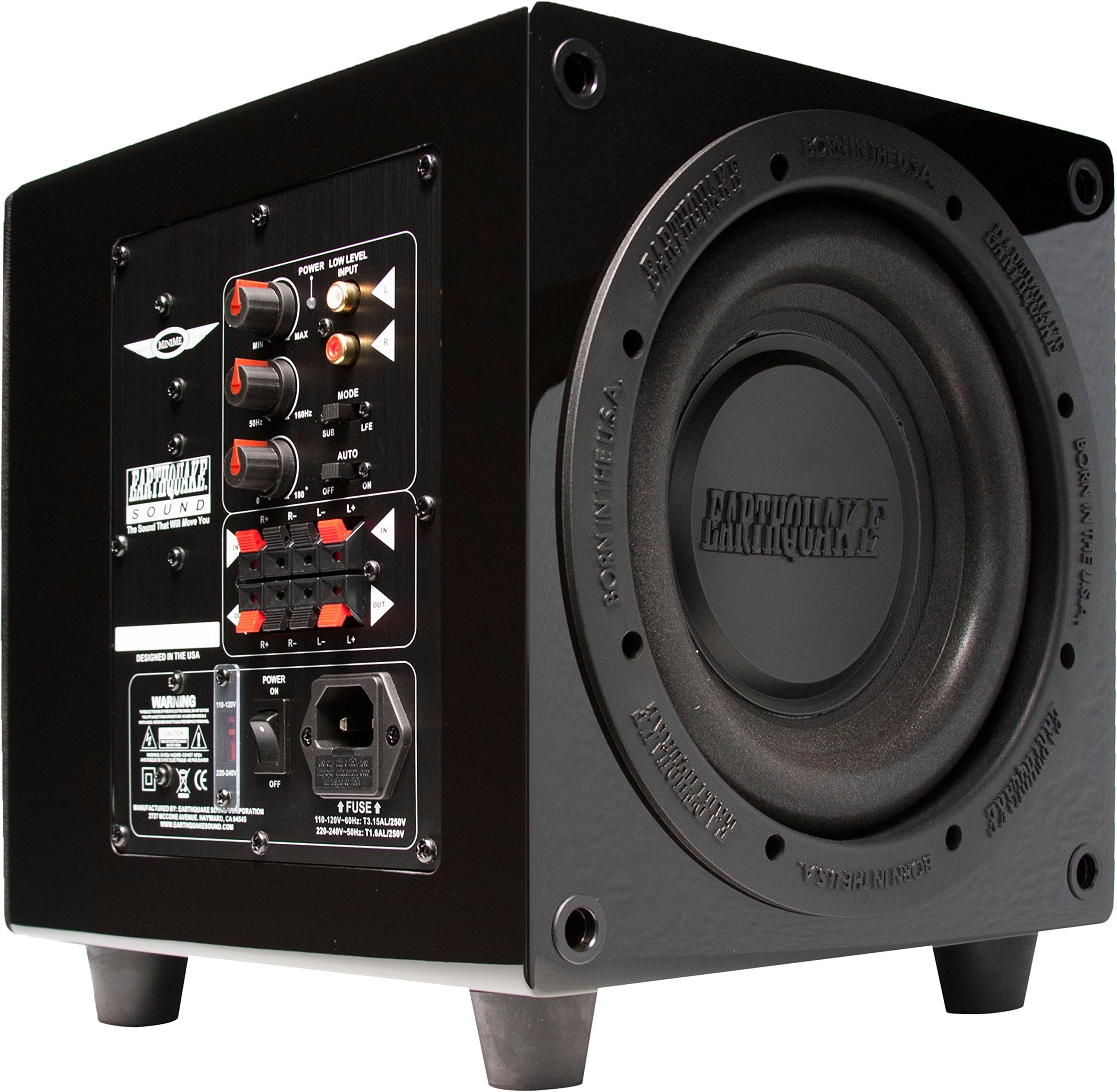 Sound Minime-P8-V2 Subwoofer, 320 Watt Class D Amplifier with Frequency Down To 27 Hz - Black