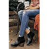 TINSTREE-Womens-Point-Toe-Ankle-Boots-Snakeskin-Button-Down-Cut-Chunky-Stacked-Heel-Bootie-Fashion-Booties-Side-Zip-Runs-SmallPls-Choose-One-Size-Larger