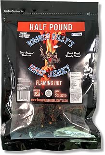 Bronco Billy's Beef Jerky Flaming Hot Half Pound Resealable Bag