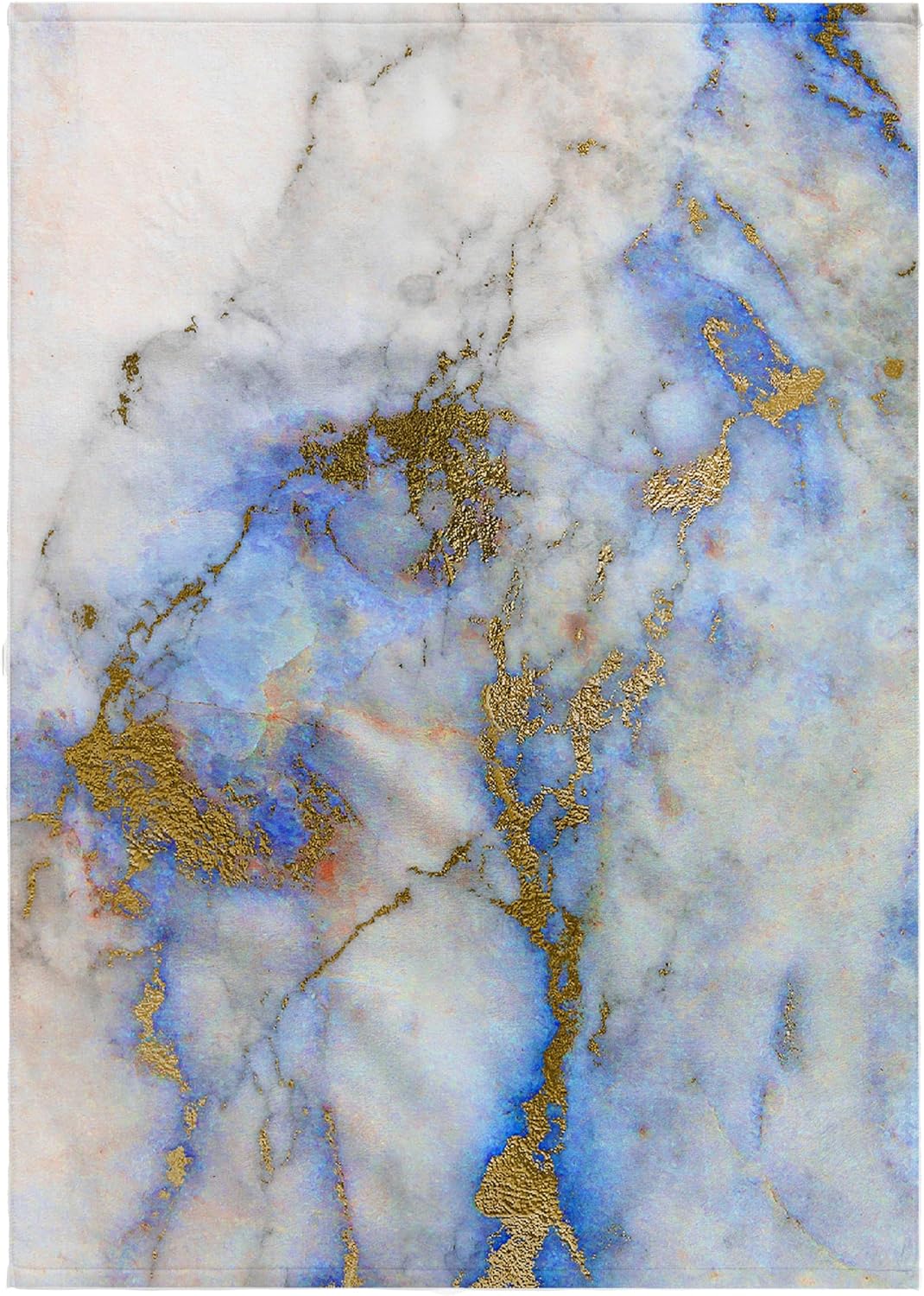 3dRose Image of Chic Trendy Blue and Gold Marble Agate Gemstone Quartz 22x30 Bath Hand Pool Towel