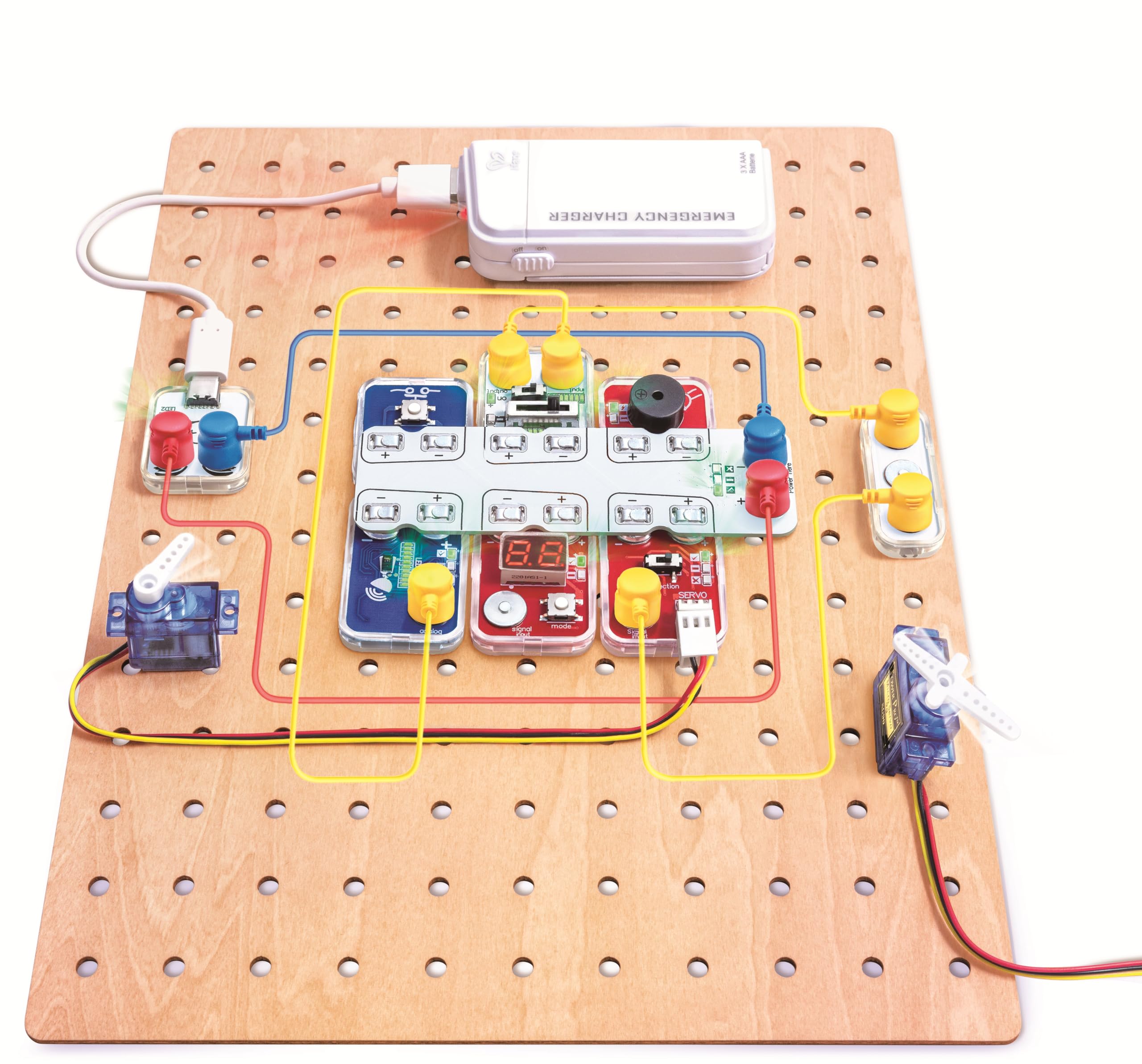 Hape Labbox Elektrobaukasten Kinder Pro, Laser Sensor, ab 8 Jahren