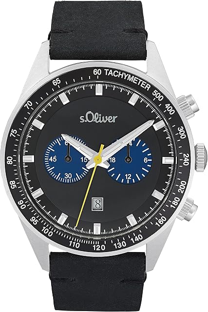 s.Oliver Zegarek na rękę Mężczyźni Chronograph Analogowy, z Skóra Bransoletka