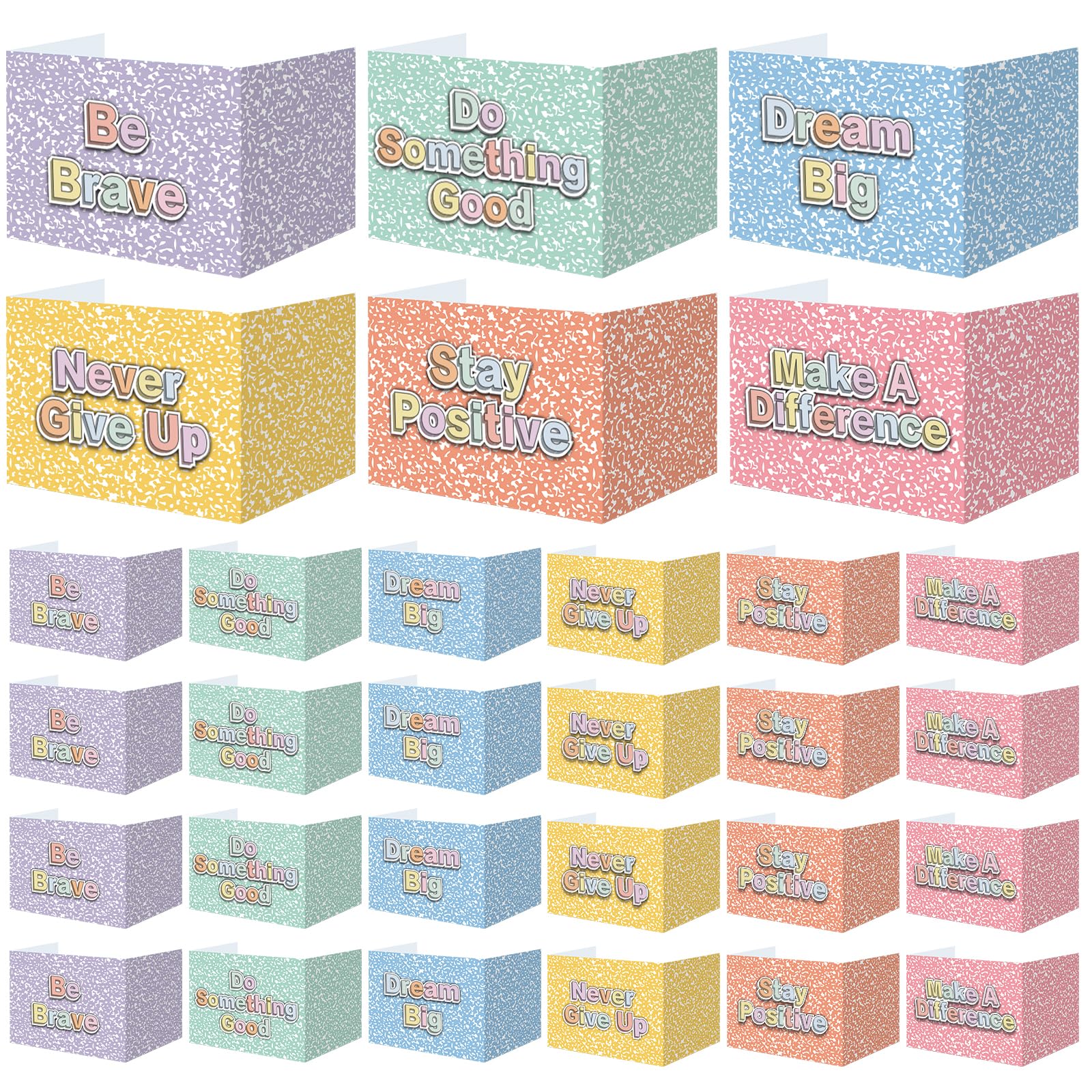 Honoson 24 Pcs Inspirational Privacy Folders for Students