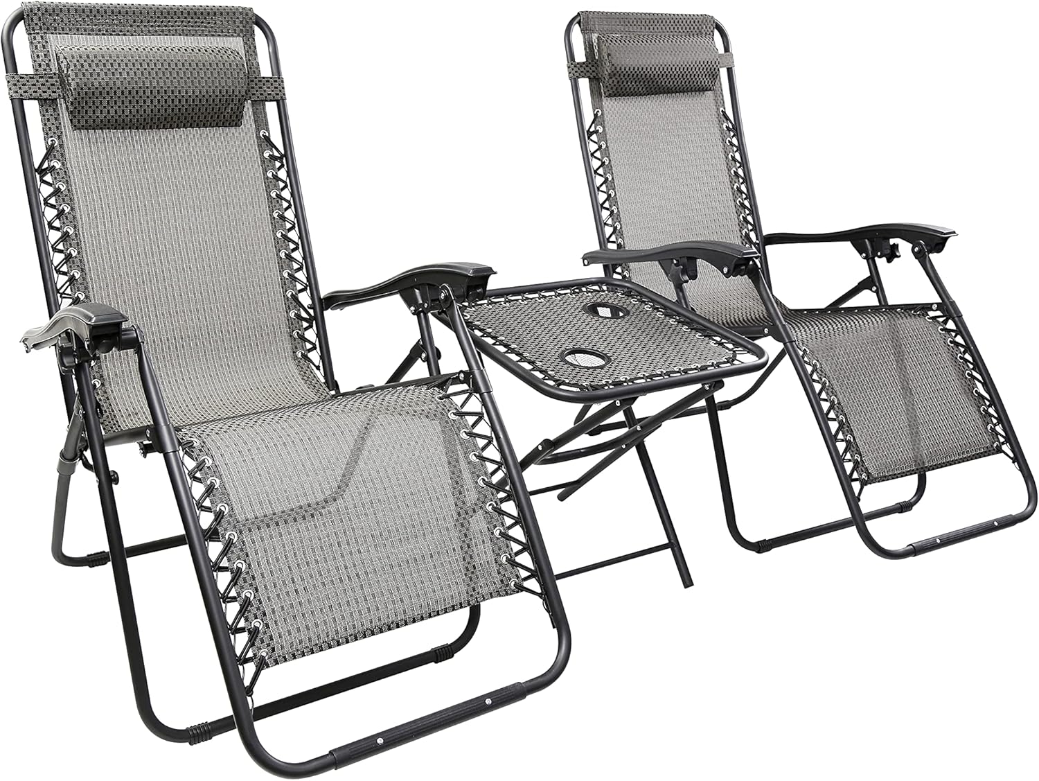 Maison and Garden 3 Piece Zero Gravity Folding Reclining Chairs, Garden