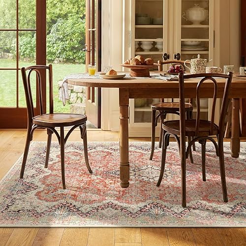 Vista 152 de Alfombras pequeñas de 2 x 3 pulgadas para entrada, alfombra bohemia verde para baño, pasillo, alfombra de cocina vintage, antideslizante, lavable