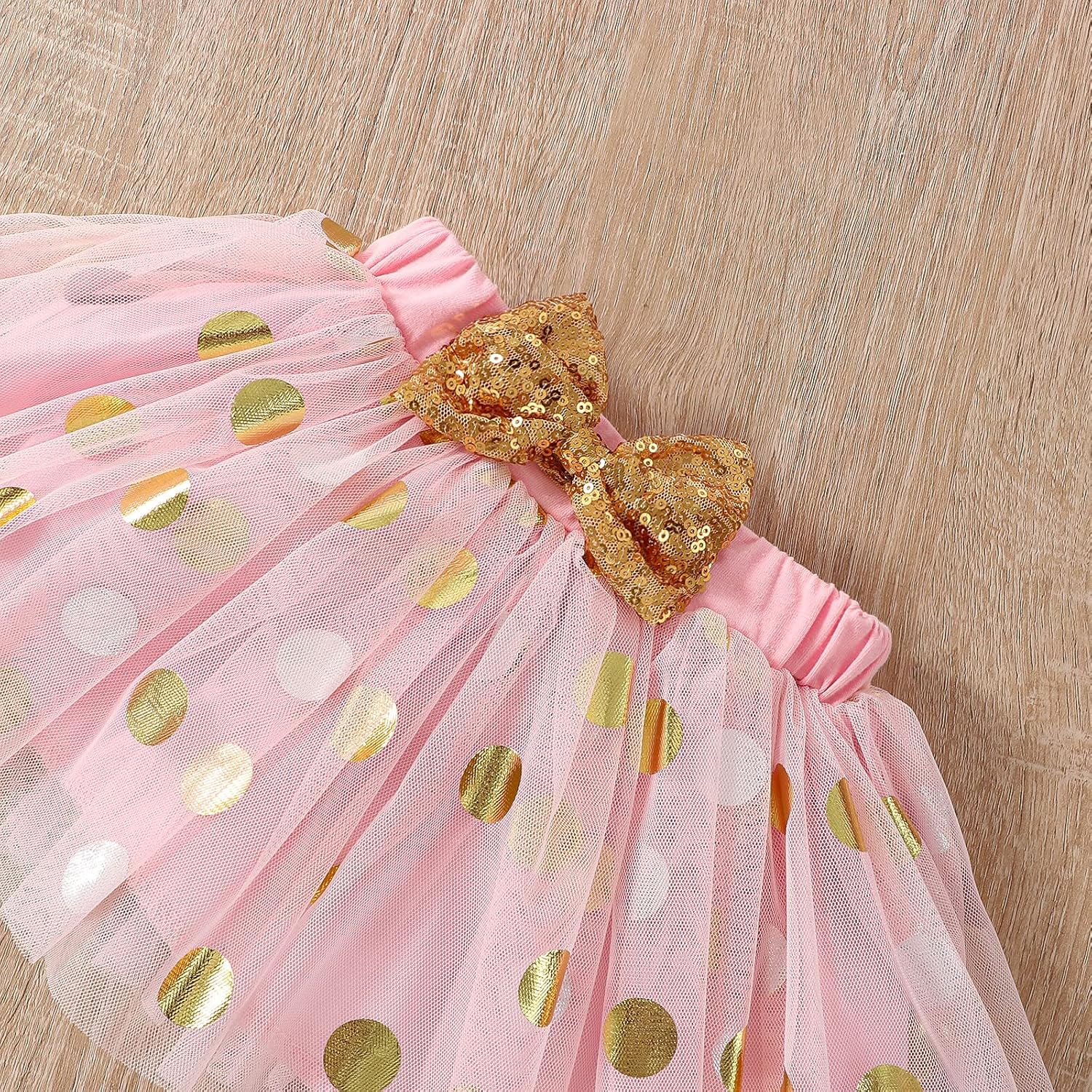 Baby Girl 1st/2 Birthday Outfits ONE Cotton Romper TuTu Skirt Set with Sequins Bowknot Headband - Image 4