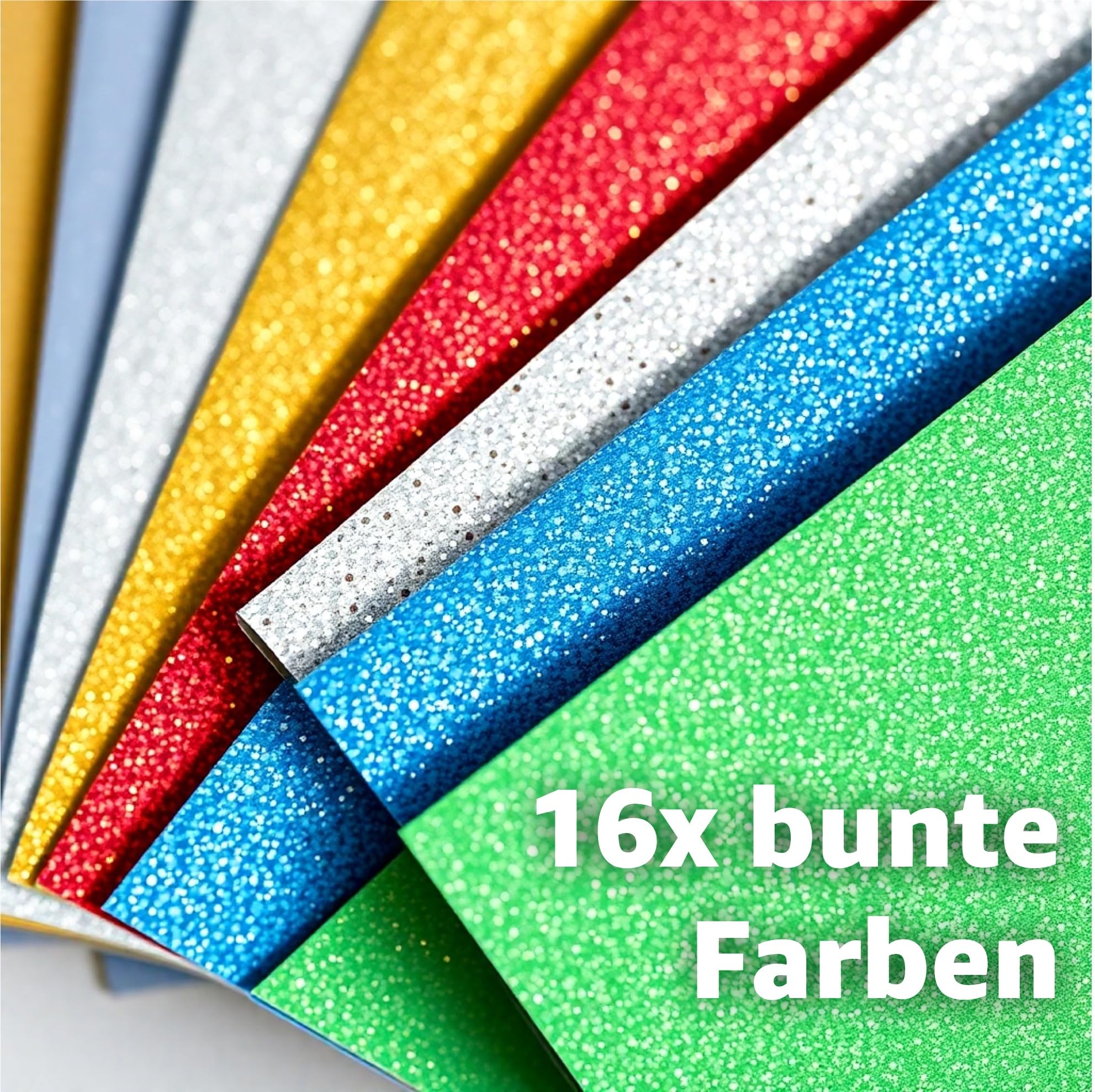 50 Feuilles Papier Pailleté 300 G/m² - Pour Loisirs Créatifs, Scrapbooking, Décoration - Surface Brillante
