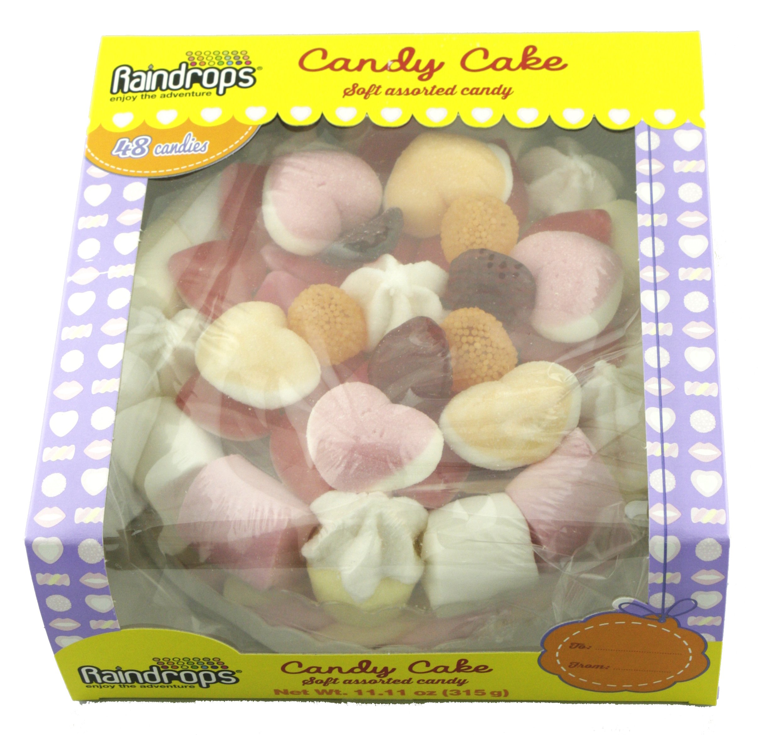 Buy Raindrops Candy Cake Made From Assorted Soft Candy, 48 Candies