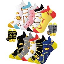 10 Pairs Funny Softball Sock Women Sport Ankle Low Cut Crew Socks Softball Senior Night Team Lover Gift
