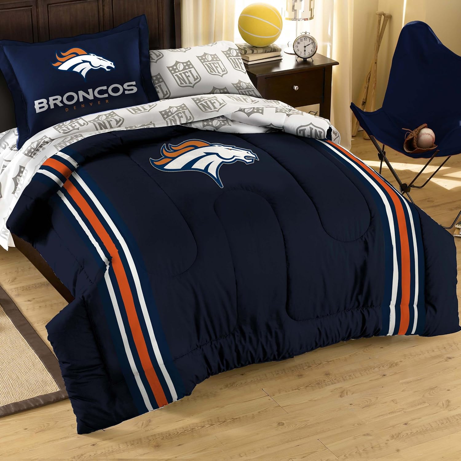 NFL Denver Broncos Full Bedding Set Sports Fan Bed In A