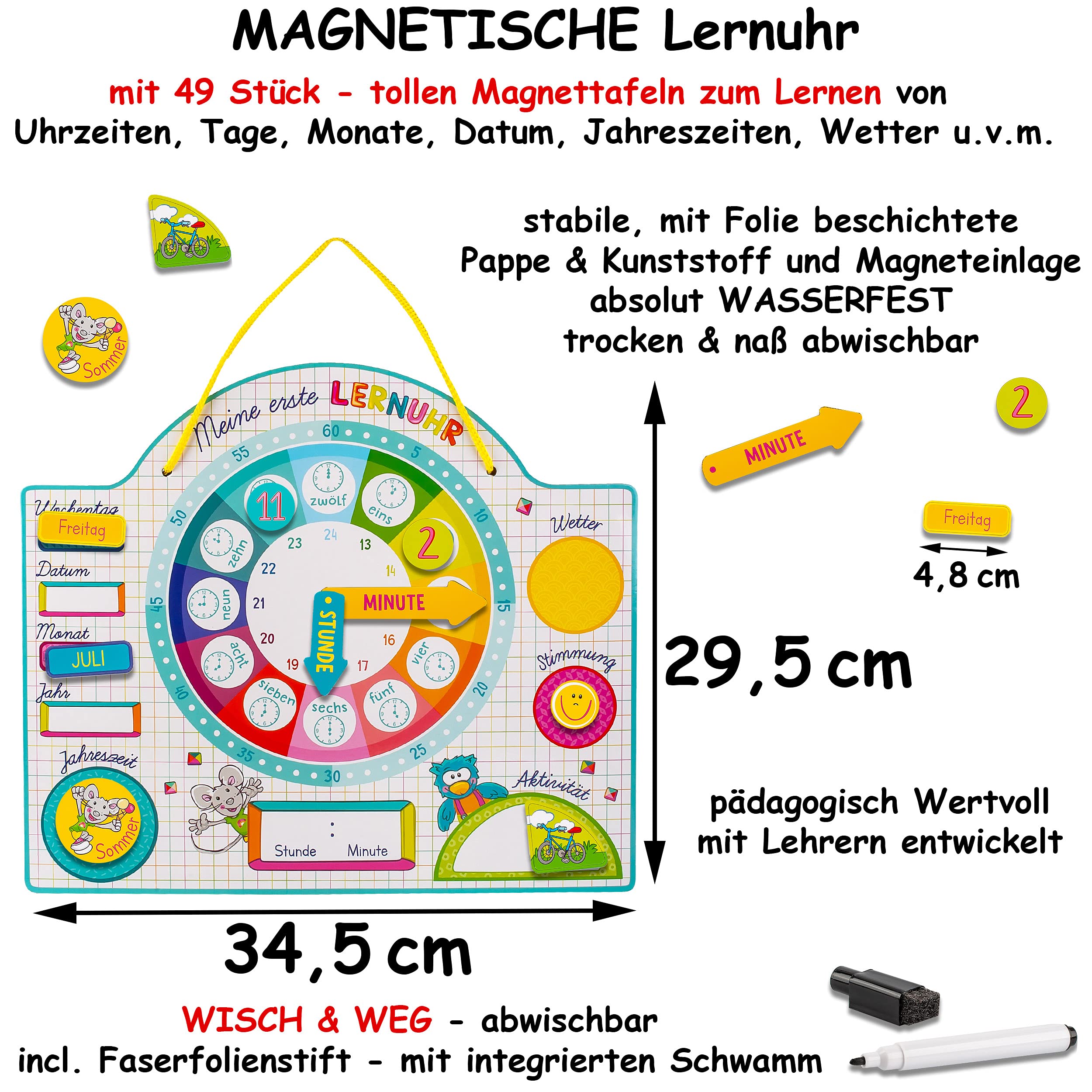 alles-meine.de GmbH XXL Set: Schule & Schulanfang Artikel frei wählbar Freundebuch/Malrolle - inkl. Name - Lernspiel - Malunterlage - Stundenplan/Wochenplaner - Waschflec..