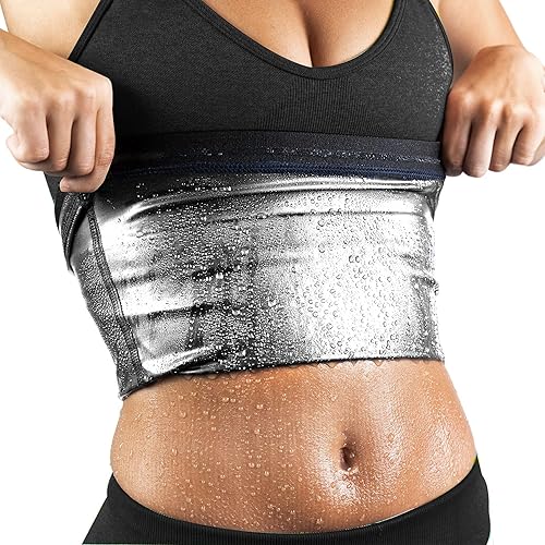 Miniatura 8 de Faja reductora de cintura para mujer, cinturón de sauna sin neopreno, cinturón adelgazante para sauna, traje de entrenamiento