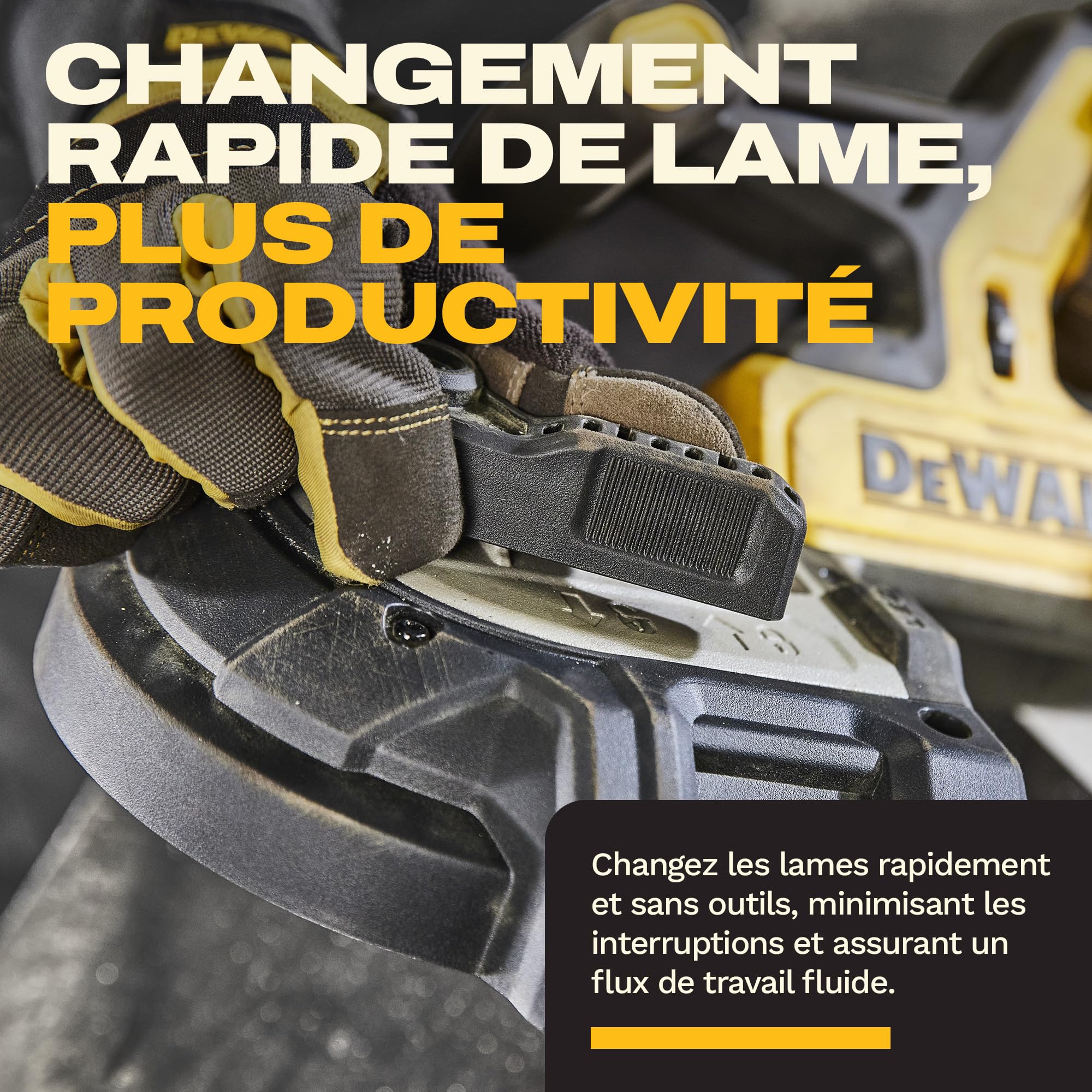DEWALT Scie à ruban compacte 18V XR Brushless, outil seul, DCS378N-XJ
