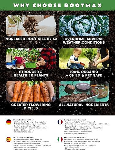 Miniatura 5 de RootMax - Polvo de enraizamiento de hongos micorrícicos  50 veces más potente que la hormona de enraizamiento para esquejes  Fórmula mejorada para