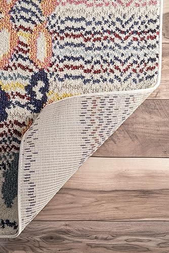 Miniatura 6 de nuLOOM Motley - Alfombra marroquí de pasillo, 2 pies 6 pulgadas x 6 pies, multicolor