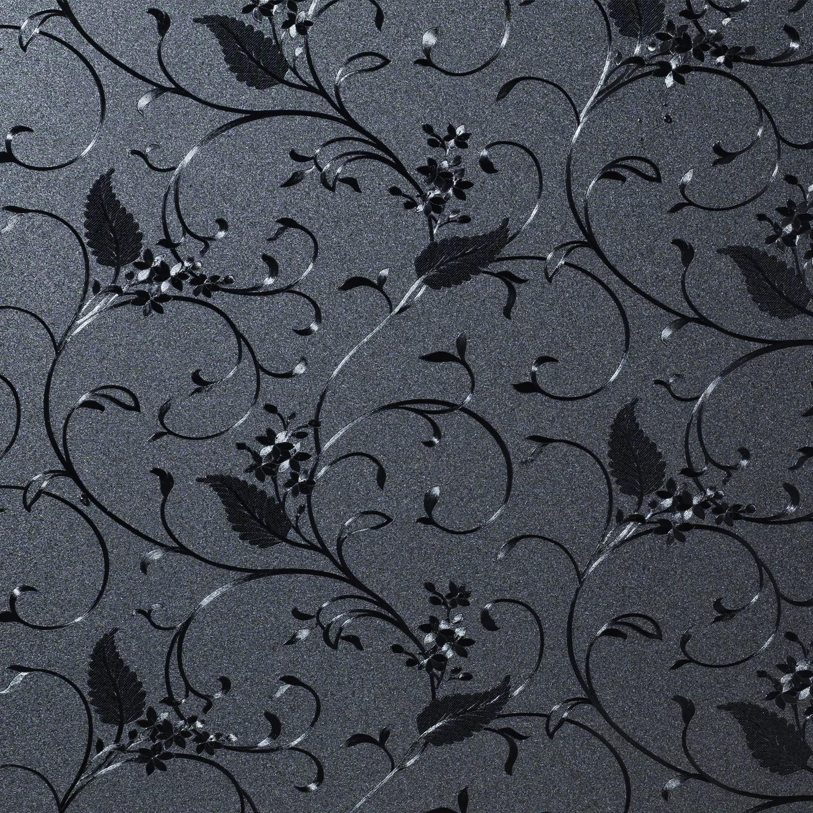 Niviy Privacy Window Film Frosted Window Glass Film No Glue Door Window Covering for Office and Home Decoration,Black 17.7 inches by 118inches