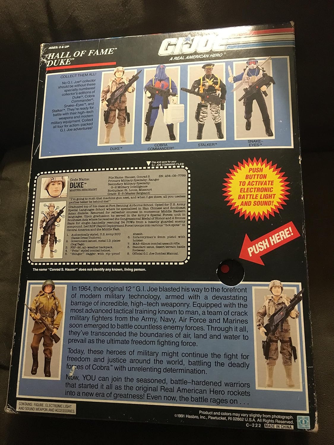 GI Joe Hall Of Fame Duke 12 Inch Electronic Action Figure
