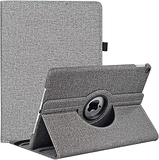 Case for iPad 10.2 9th/8th/7th Generation (2021/2020/2019) - 360 Degree Rotating Stand Protective Cover with Auto Sleep Wake for iPad 10.2 inch 2021 2020 2019 (Grey)