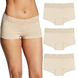 Women's Underwear Boy Shorts Pack, 3-Pack, Stretch Cotton Underwear Women Pack, Comfy Boy short Panties for Women