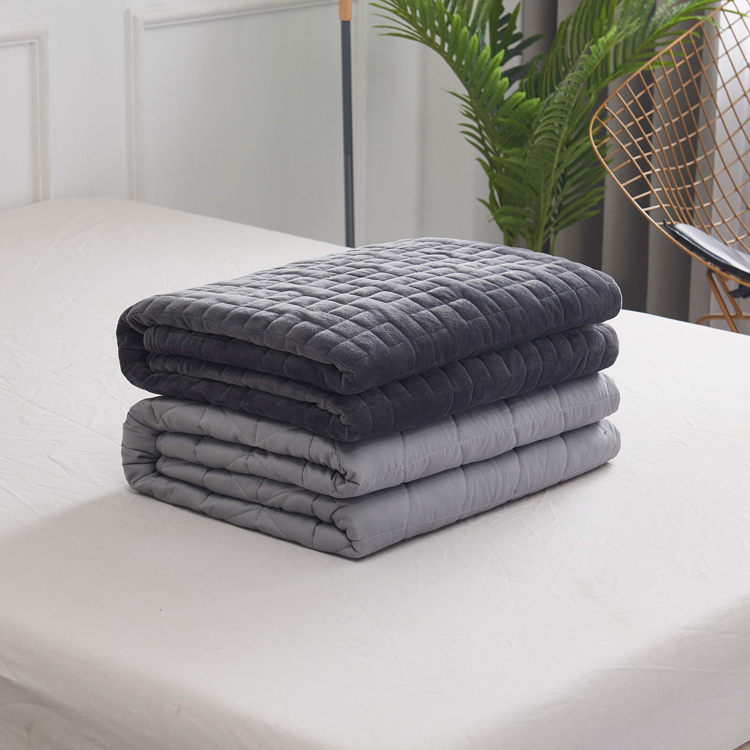 COOLZEN UltraCooling Weighted Blanket 25 lbs & Removable Cover