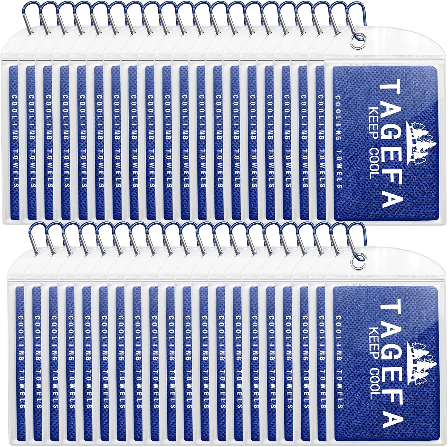 Cooling Towels 40 Pack, 40"x12" Bulk Cold Towels for Hot Weather, Cool Gym Towel for Neck & Face, Cooling Rags with Carry Bag for Sports, Workout, Golf, Camping, Travel