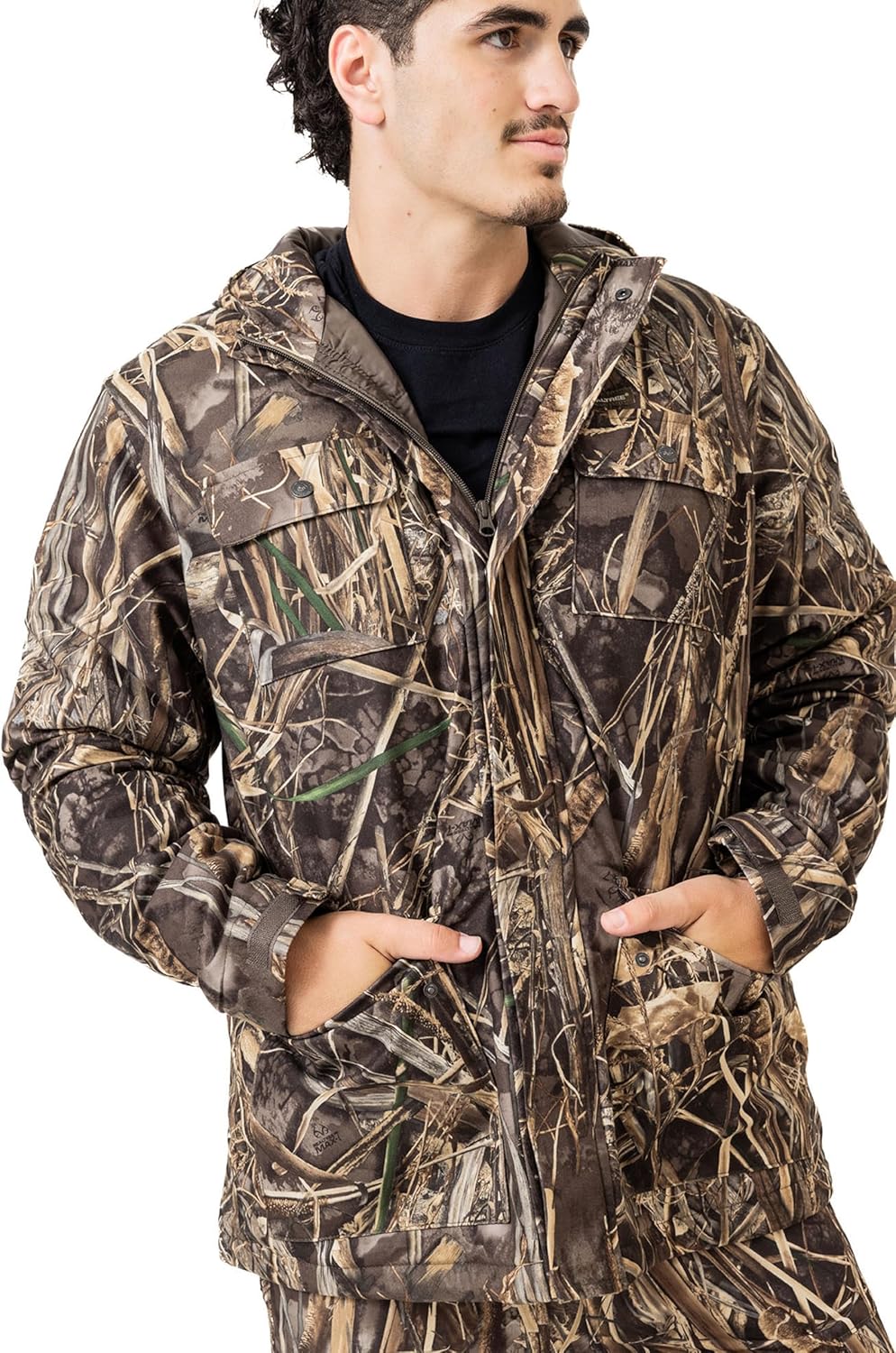 Realtree Men's Camo Hunting Insulated Cold Weather Parka Jacket - Water-resistant, Mid-weight and Super Warm