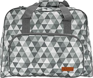 SEMPLIX Nähmaschinentasche Diamond, 45x34x24 cm, stabile Transport und Aufbewahrungs Tasche für Standard-Nähmaschinen Modelle (Stein/Grau)