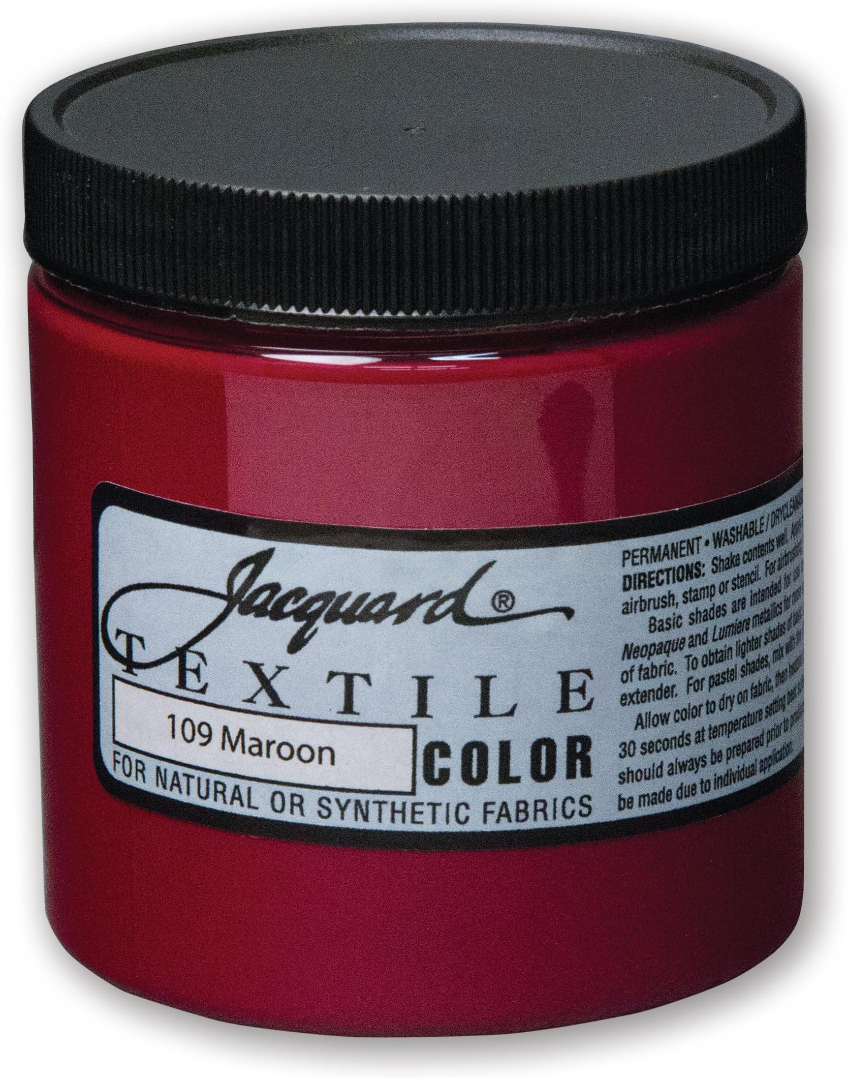 Jacquard Textile Color - Maroon, 8 oz jar