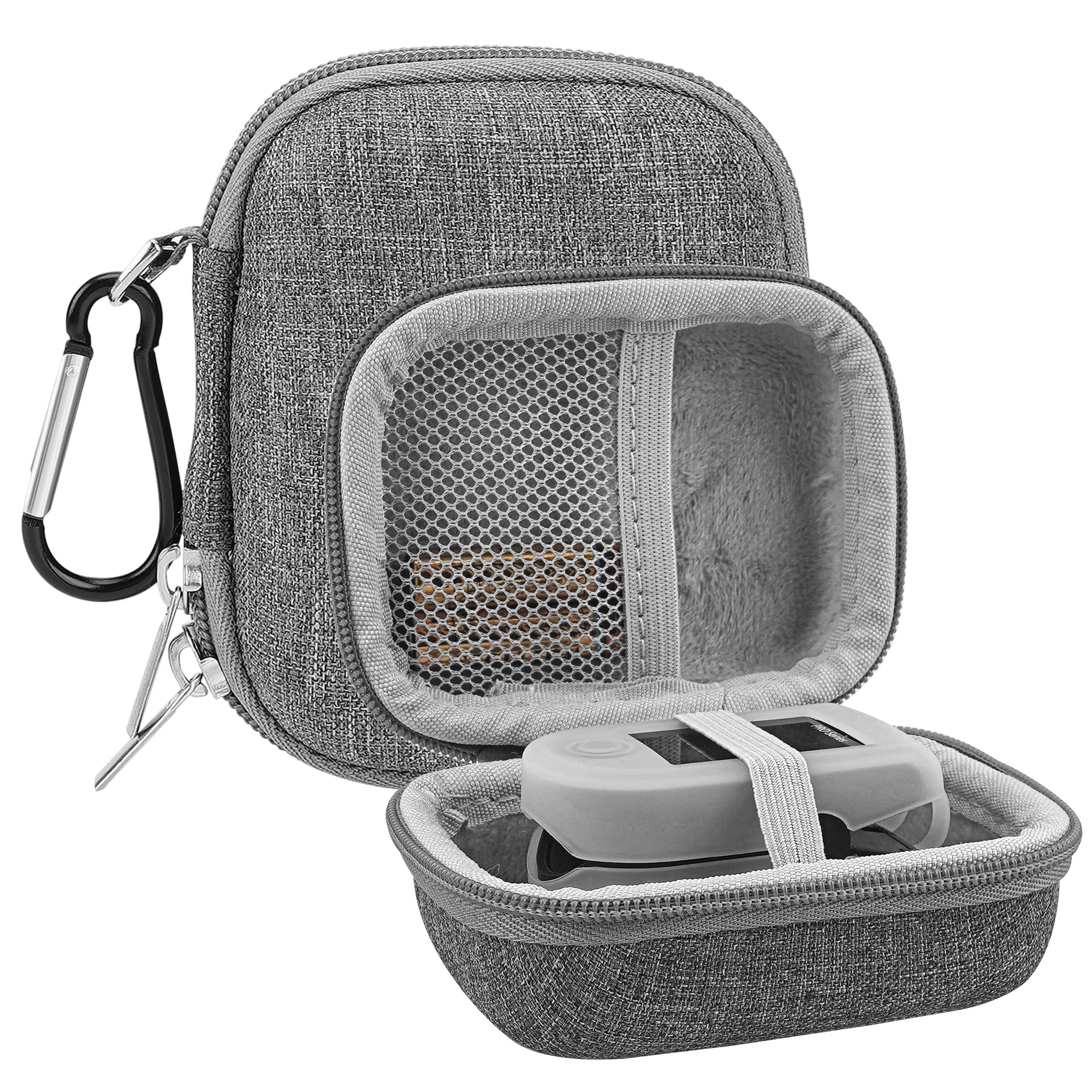 Fingertip Oximeter Storage Case Compatible with Zacurate Pro Series, Innovo Deluxe IP900BP-B, iHealth AccuMed CMS-50D1, Omron HPO-100, Hard Shell Storage Box. (Grey, Only Case)-image-9