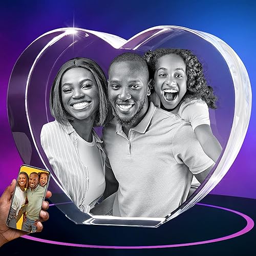 Miniatura 15 de ArtPix 3D Foto de cristal de alta calidad, personalizada para mamá, mujer, esposa, ella, él, hombres, abuela, regalo personalizado con tu propia