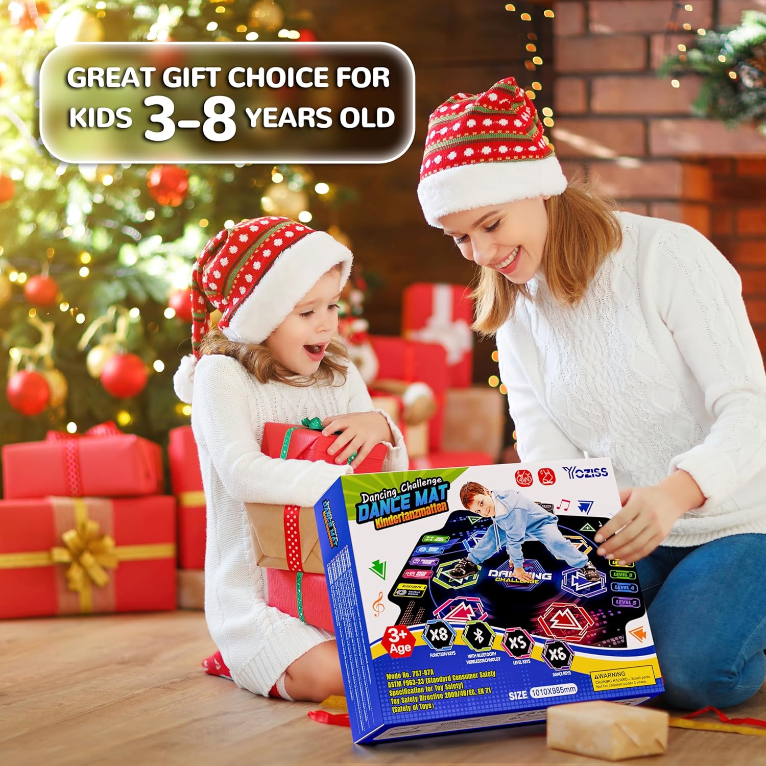 Bluetooth Dance Mat Kids, Dance Mat for Girls and Boys, Non-Slip Portable Dance Pad, 5 Music Game Modes, Electronic Dance Mat Birthday Gift for Kids Ages 4-12 - Image 6