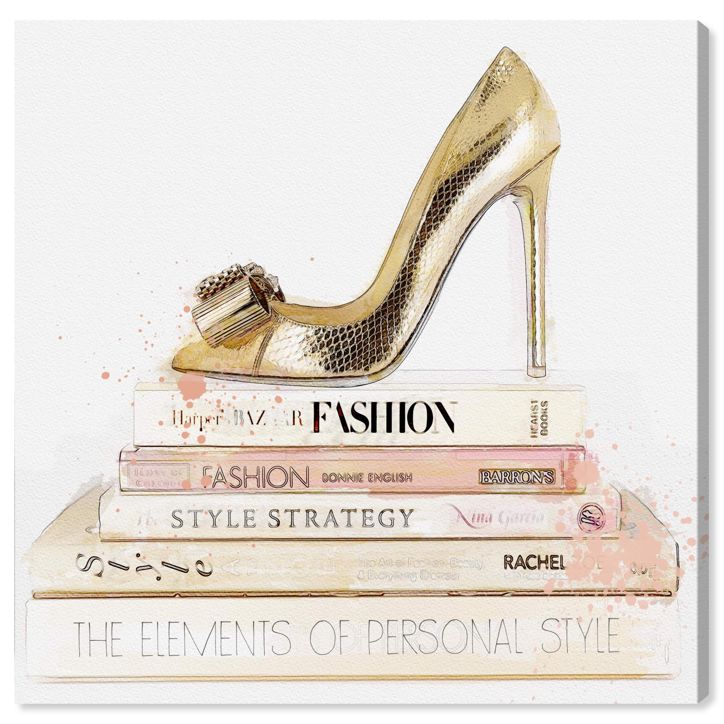 Amazon.com: Oliver Gal 'Gold Shoe and Fashion Z' The Fashion Wall