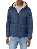 Men's Long-Sleeve Water-Resistant Sherpa-Lined Puffer Jacket