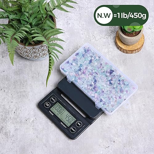 Miniatura 5 de T4U Chips de cristal de cuarzo triturado de 1 libra, grava pulida de fluorita, pequeños guijarros decorativos a granel, mini piezas de rocas pulidas