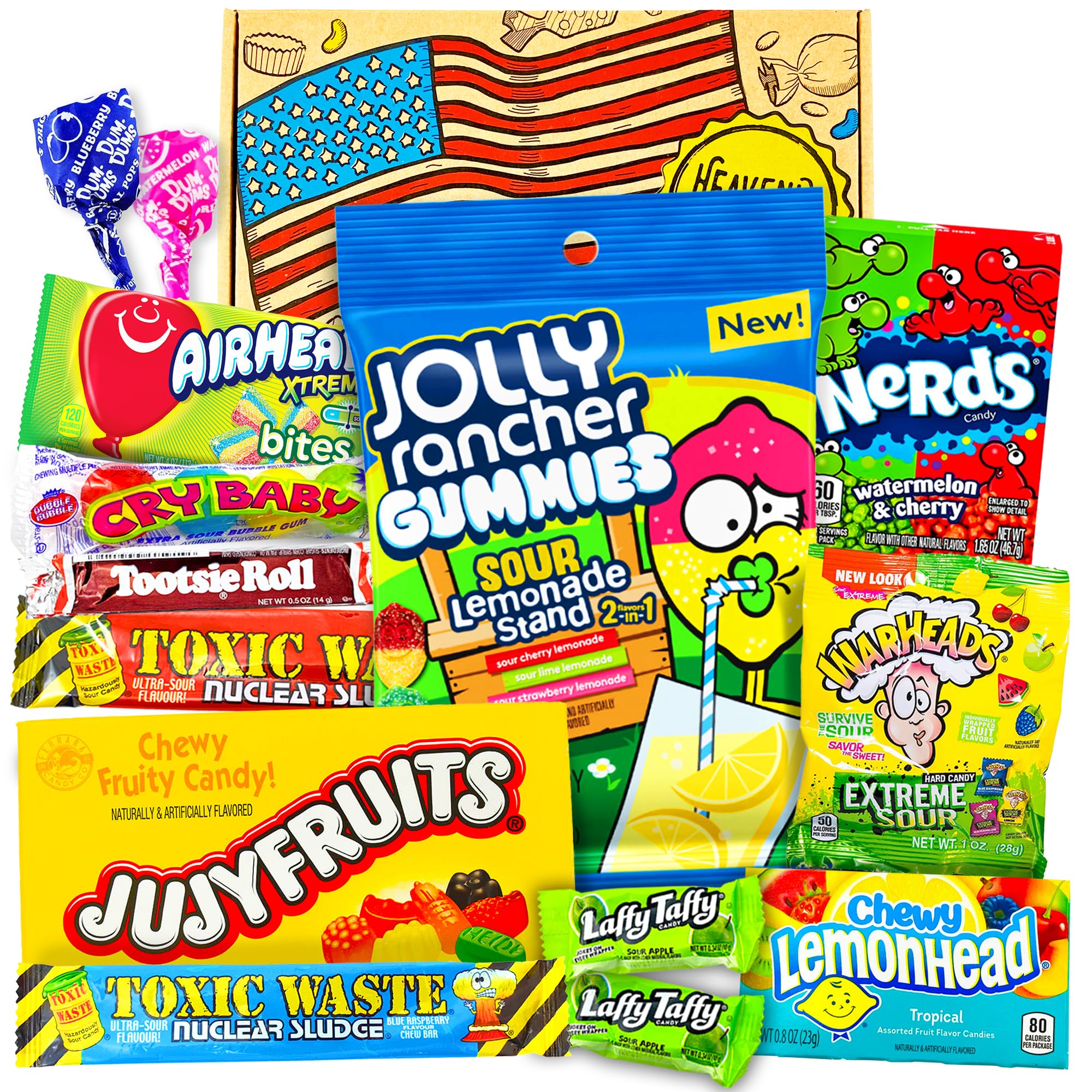 Caramella Americana - Dolci vegetariani dagli Stati Uniti - Set classico di marchi USA, prelibatezze, Per bambini, adulti - compleanno, Festa Del Papà