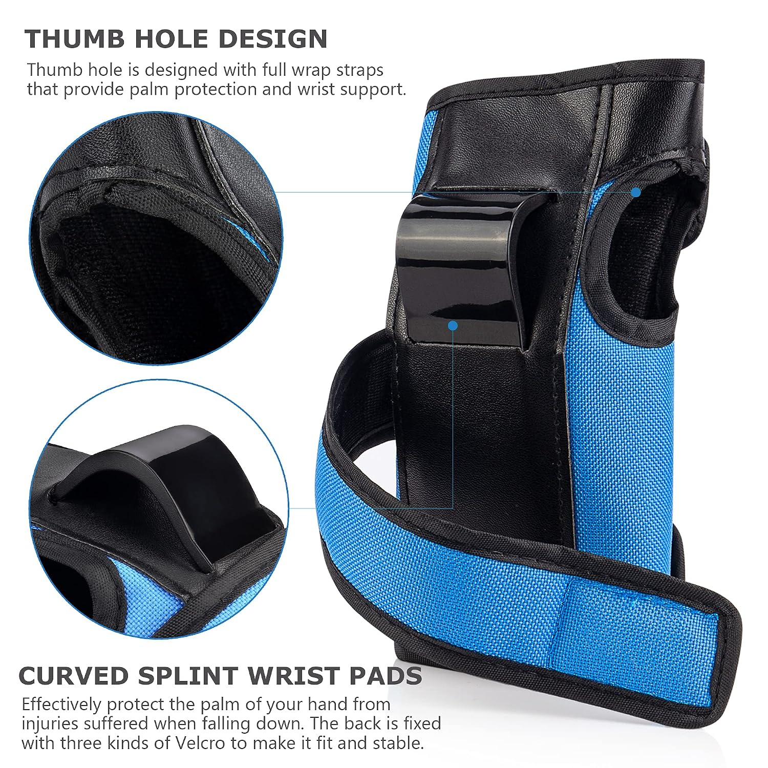 Adult Knee Pads Elbow Pads Wrist Guards for Adult Kids, 6 in 1 Protective Gear Set for Skateboarding Biking Roller Skating Cycling Outdoor Sports (Large)