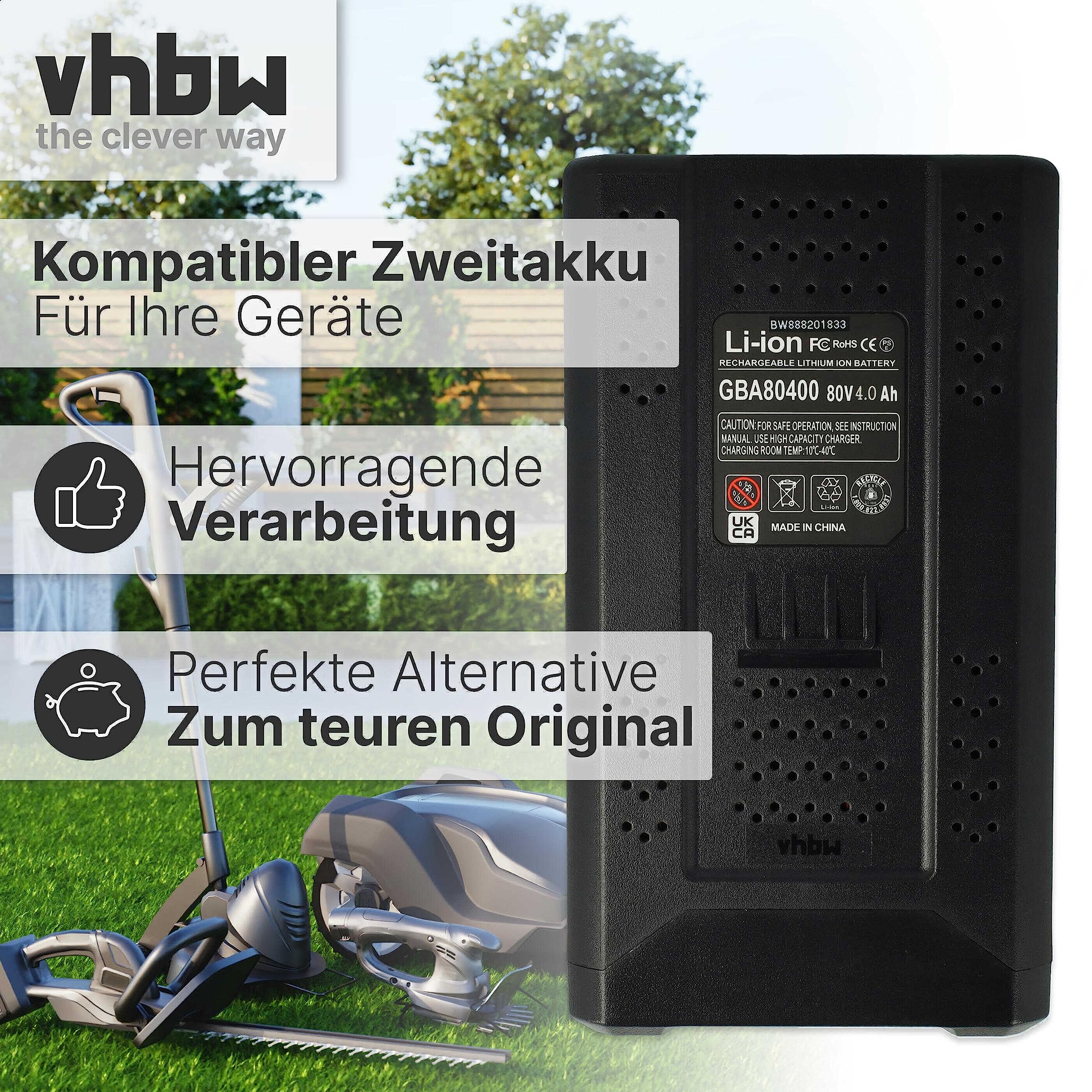 vhbw 1x Batería Compatible con Stiga Combi 43 Ae, Combi 48 Ae, Combi 43 S Ae, Multiclip 47 S Ae, Combi 50 S Ae 4000mAh 80V Li-Ion
