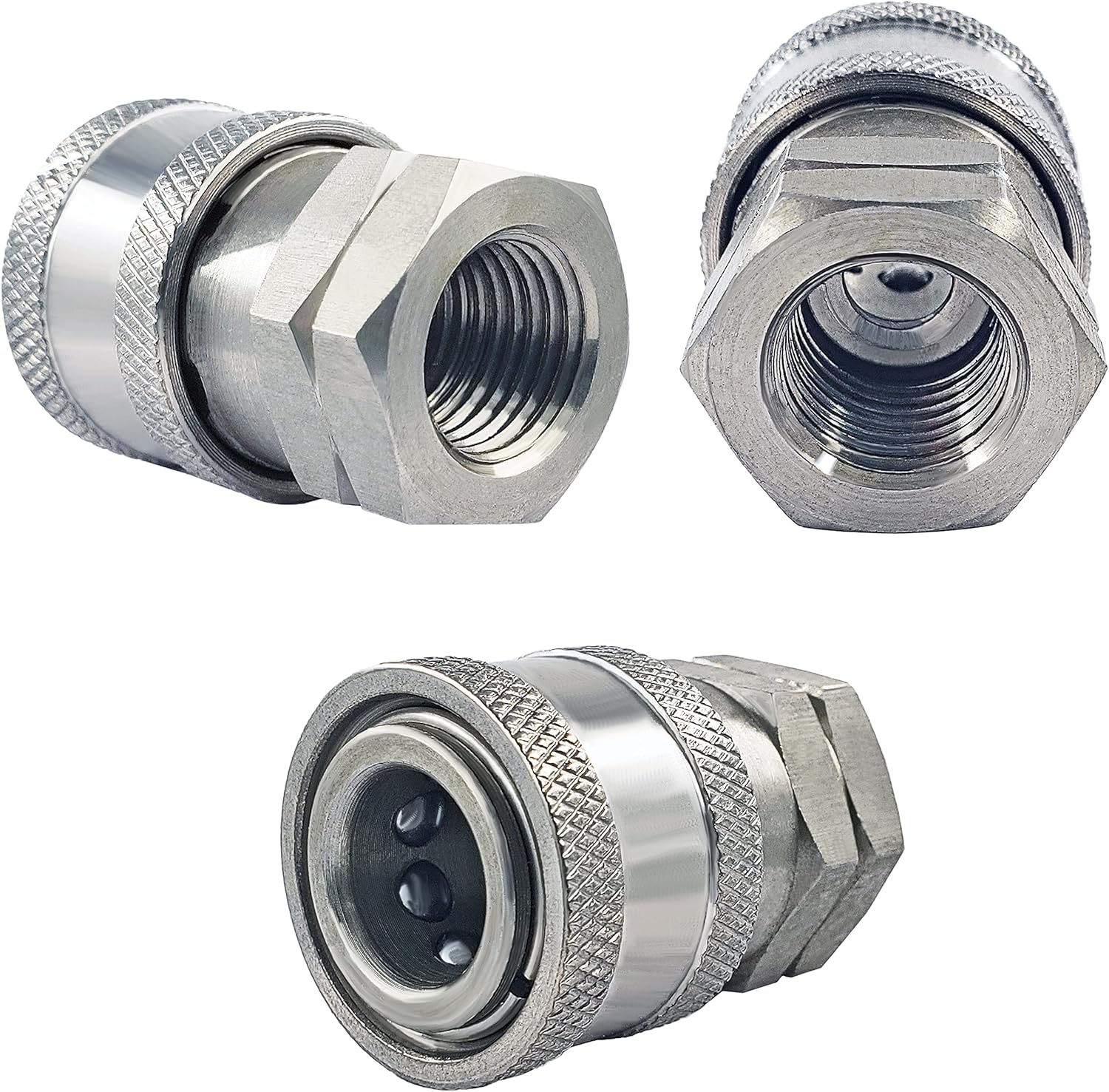 Ultimate Washer UW16-PWCD05 1/4-Inch Stainless Steel Quick Connect Pressure Washer Adapter Set, Max Pressure 5000 PSI Rating